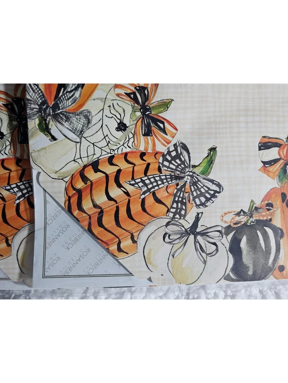 (2 Packs) New Posh 10 Placemats Paper Halloween Pumpkins & Spiders Webs 17